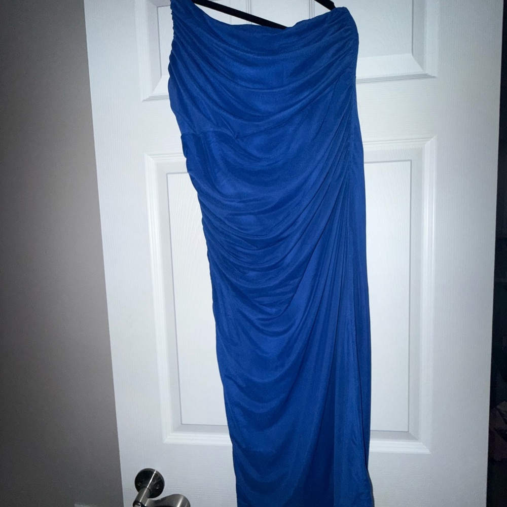 Elegant Blue Women's Maternity Dress